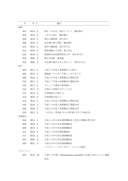 号 年 月 題名 - 静岡県/水産技術研究所