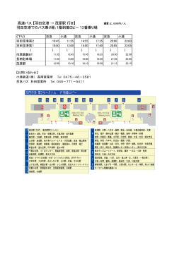 【PDF】羽田空港からの高速バスのご案内