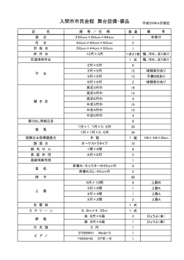 舞台備品リスト