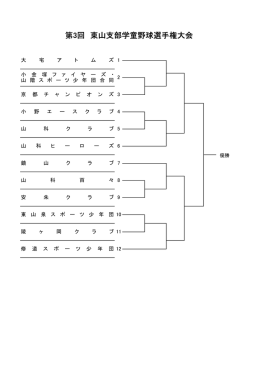 第3回 東山支部学童野球選手権大会