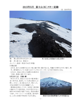 2015年5月 富士山 BC スキー記録