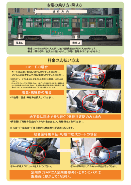 料金の支払い方法 市電の乗り方・降り方