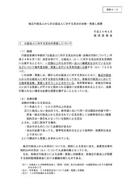 独立行政法人からの公益法人に対する支出の点検・見直し