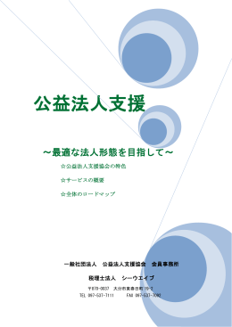 公益法人支援パンフレット（PDF）