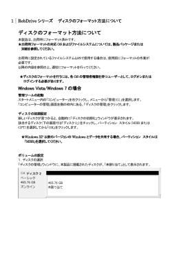 ディスクのフォーマット方法について
