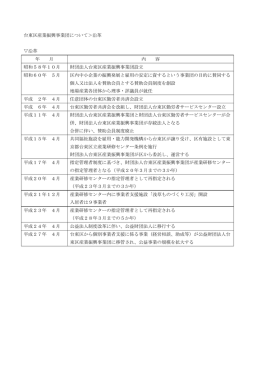 沿革（PDF形式） - 公益財団法人 台東区産業振興事業団