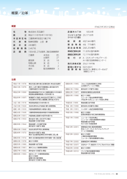 概要／沿革 - 百五銀行