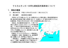 ケミカルタンカー日祥丸乗組員死傷事故（平成23年6月28日発生）
