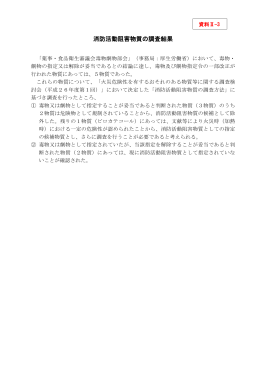 （資料Ⅱ-3）消防活動阻害物質の調査結果