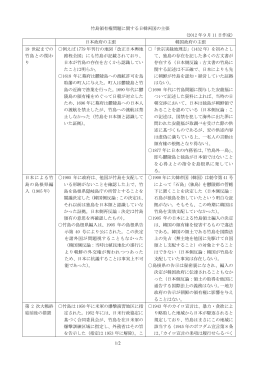 1/2 竹島領有権問題に関する日韓両国の主張 （2012 年 9 月 11 日作成