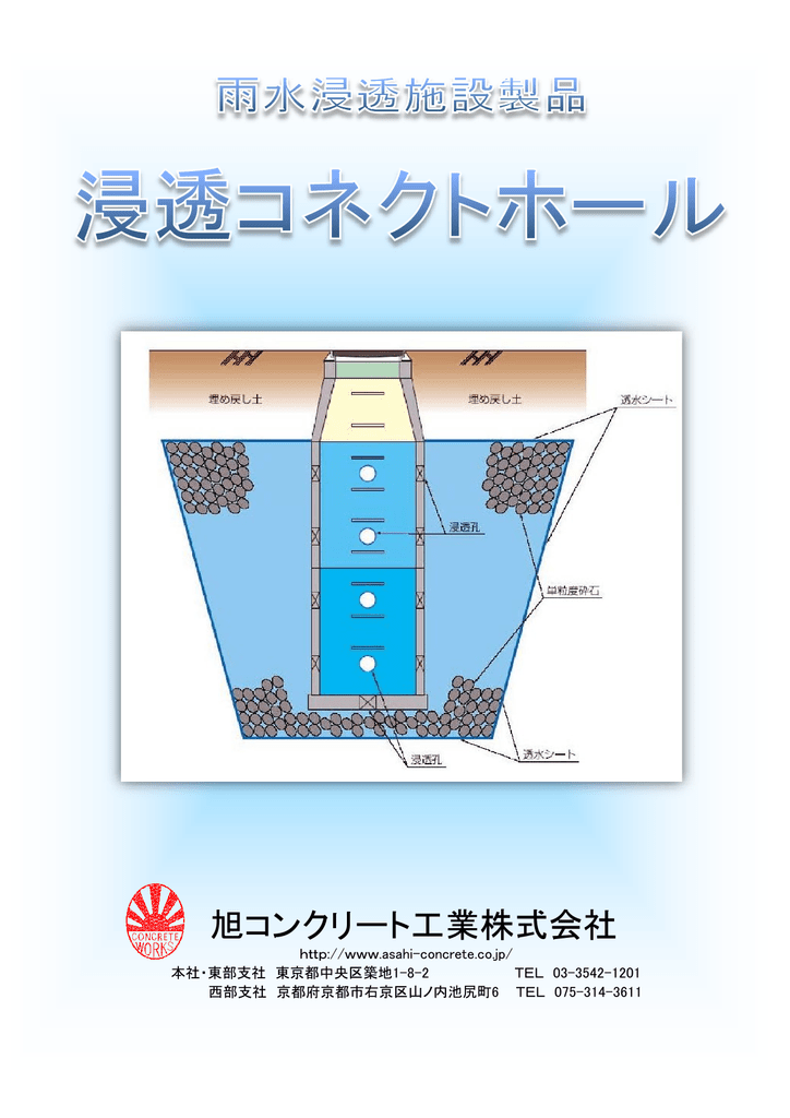 浸透コネクトホール 旭コンクリート工業株式会社