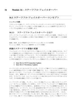 16 Module 16 &ndash; ステーツフル&middot;フェイルオーバー 16.1 ステーツフル