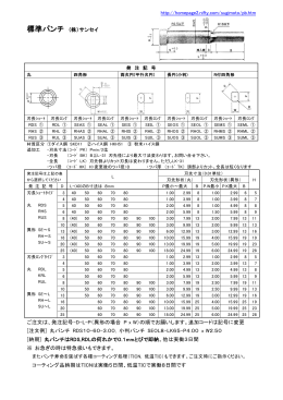 標準パンチ (株）サンセイ ご注文は、発注記号-D-L-P（異形の場合