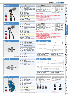 SH-5PDG（B） SH-5PDG（A） 角パンチ 丸パンチ セットボルト（丸） セット