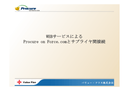 WEBサービスによる Procure on Procure on Force.com Force.com