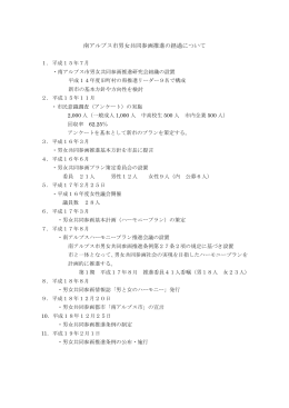 南アルプス市男女共同参画推進の経過について