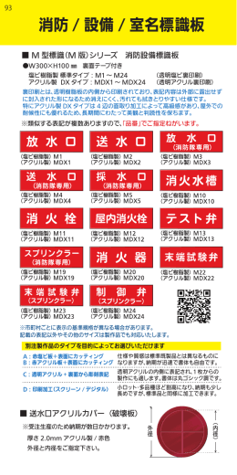 消防 / 設備 / 室名標識板