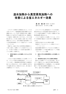 温水加熱から真空蒸気加熱への 改善による省エネルギー効果