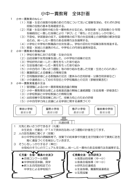 小中一貫教育 全体計画