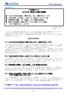 2013年 新成人に関する調査