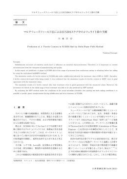 マルチフェーズフィールド法によるSUS304スラブ中の&delta;