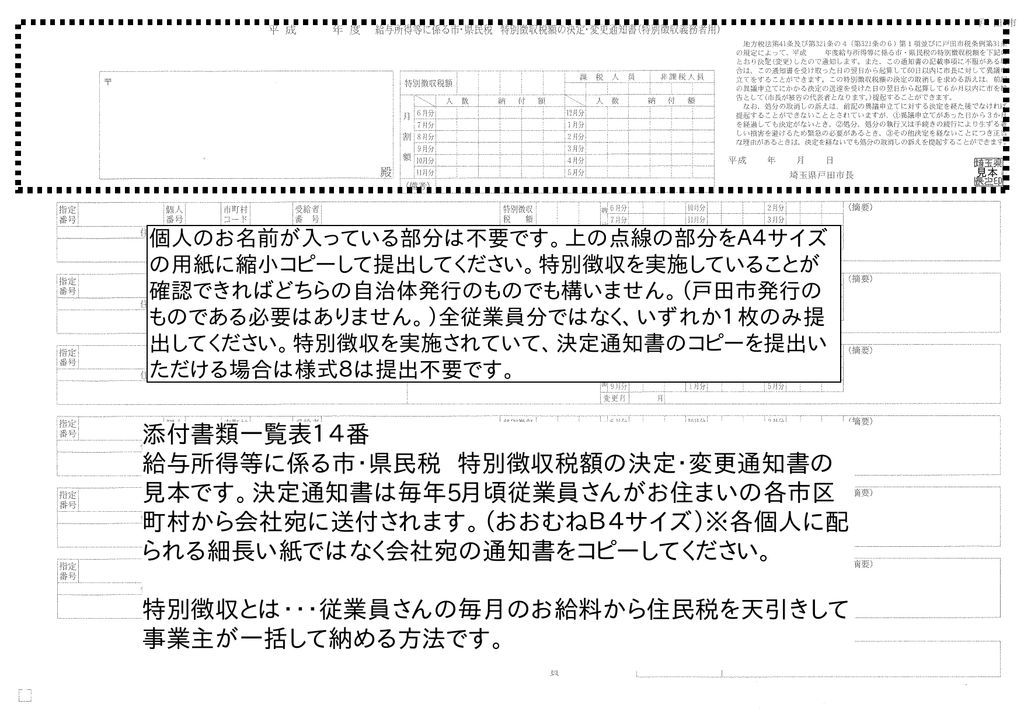 給与所得等に係る市 県民税特別徴収税額の決定 変更通知書