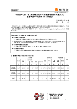 平成23年（2011年）東北地方太平洋沖地震（東日本大震災）の 被害状況