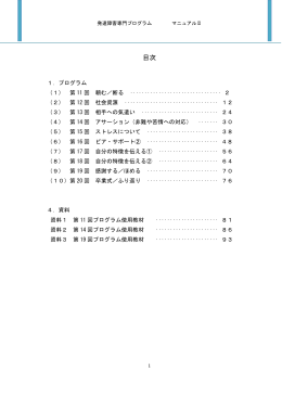 プログラムマニュアル 2
