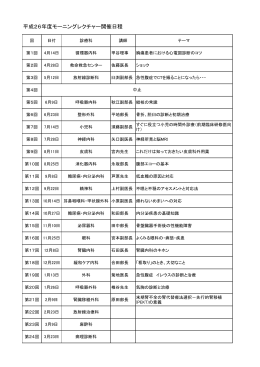 モーニングレクチャー講義内容一覧（PDF：58KB）