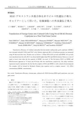 DEAE-デキストラン共重合体を非ウイルス性遺伝子