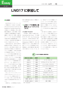 LNG17 に参加して - JOGMEC 石油・天然ガス資源情報