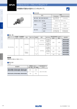 2.5mmストロークホリゾンタルタイプ SPUNシリーズ1001KB