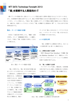 Vol.1 「個」を理解する人間指向のIT