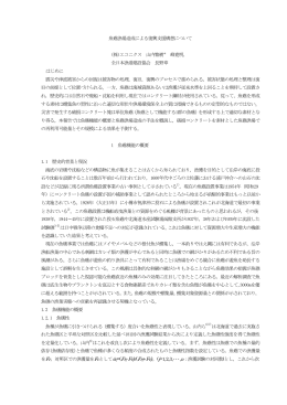 魚礁漁場造成による復興支援構想について (株)エコニクス 山内繁樹 峰