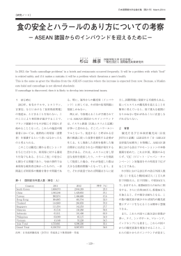 食の安全とハラールのあり方についての考察 - JAFIT