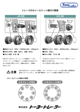 トレーラのホイールナット締付け要領