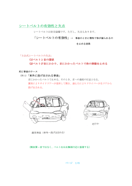 シートベルトの有効性と欠点