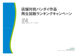 店舗対抗バンダイ作品 再生回数ランキングキャンペーン