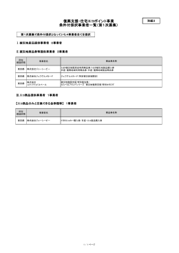 復興支援・住宅エコポイント事業 条件付採択事業者一覧（第1次募集）