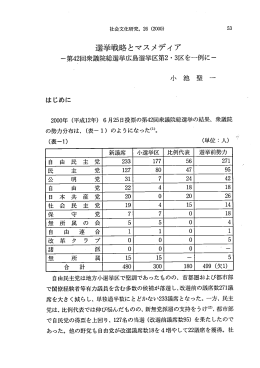 一第42回衆議院総選挙広島選挙区第2 ・ 3区を一例に一