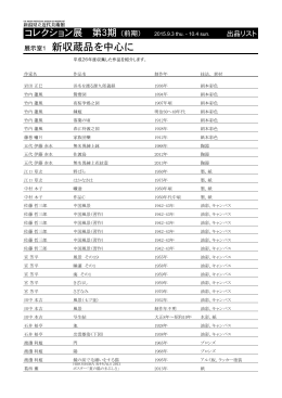 H27Ⅲ 出品作品リスト（前期分）