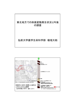 東北地方での斜面変動発生状況と今後 の調査 弘前