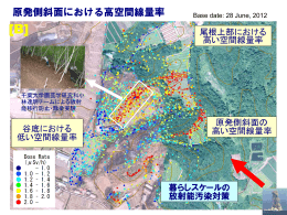 原発側斜面における高空間線量率