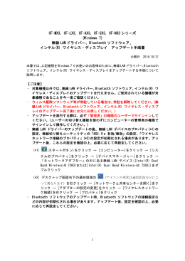無線LAN ドライバー、Bluetooth ソフトウェア、インテル(R) ワイヤレス