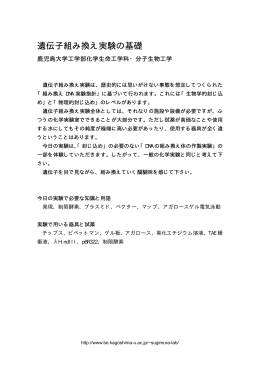 遺伝子組み換え実験の基礎