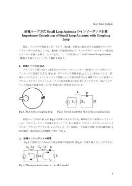 給電ループ方式 Small Loop Antenna のインピーダンス計算