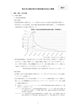 東日本大震災時の災害活動の状況と課題 資料1