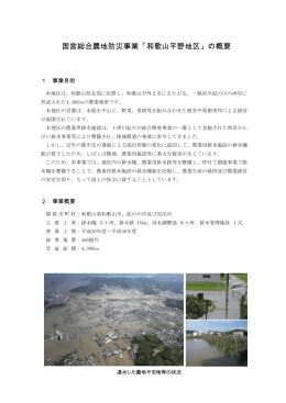 国営総合農地防災事業「和歌山平野地区」の概要