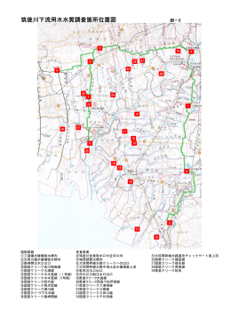 筑後川下流用水水質調査箇所位置図