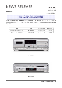 および CD プレーヤー/MD デッキ 『MD-70CD』